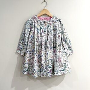 Bijou Sauvage Clothier Girls Dress Size 5 Floral A-Line Cotton Boutique Cottage